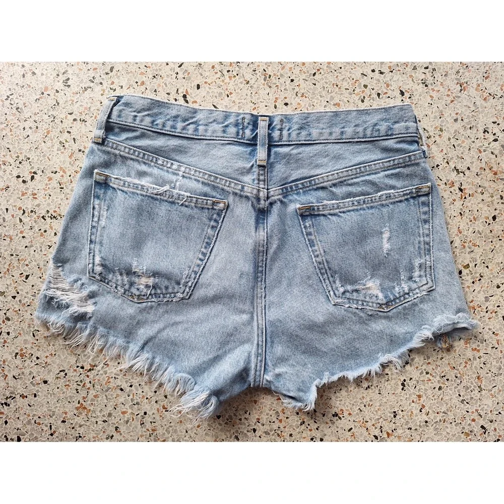 Agolde Parker Vintage Cut Off Distressed Denim Jean Short